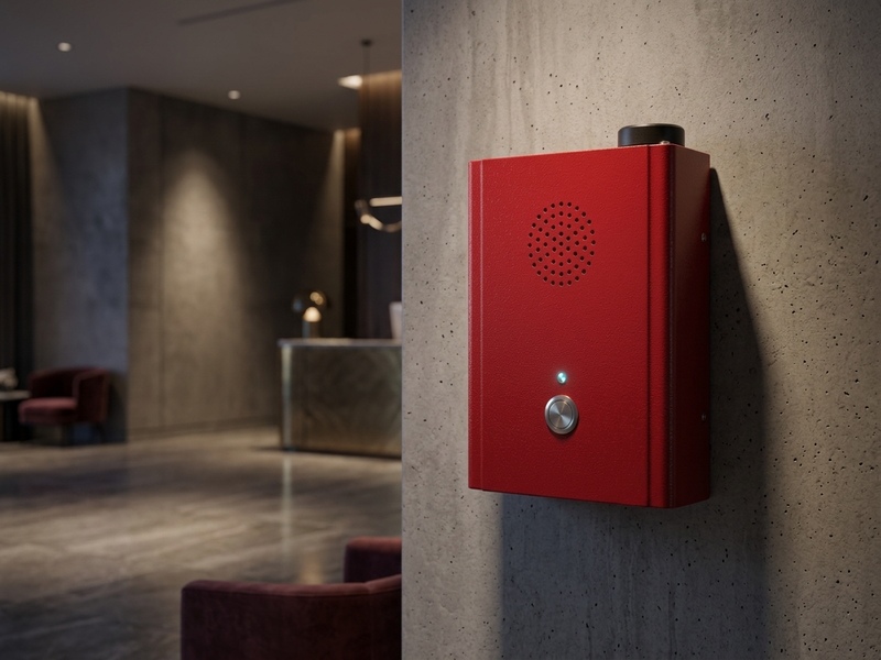 Borne de secours ERP autonomie batterie 6h / 32h en hôtel